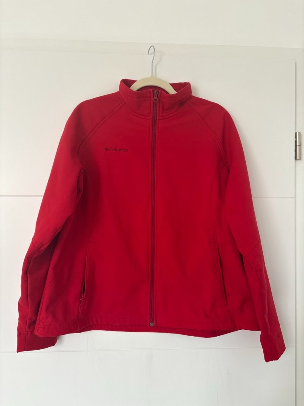 Columbia Women's Red Softshell Jacket Fleece Lined Full Zip Size 1X